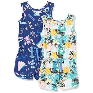 Amazon Essentials Disney Marvel Star Wars Frozen Princess Girls' Knit Sleeveless Rompers, Pack of 2, Tropical Stitch, 11-12 Years Amazon Essentials Disney Marvel Star Wars Frozen Princess Girls' Knit Sleeveless Rompers, Pack of 2, Tropical Stitch, 11-12 Years