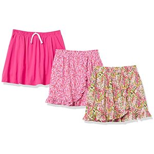 Amazon Essentials Girls' Knit Skorts with Elastic Waist and Built-in Breathable Shorts, Pack of 3, Pink Floral, XX-Large Amazon Essentials Girls' Knit Skorts with Elastic Waist and Built-in Breathable Shorts, Pack of 3, Pink Floral, XX-Large
