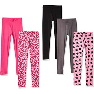 Amazon Essentials Girls' Leggings, Pack of 5, Animal Print/Black/Cat/Dark Grey/Pink, 10 Years Amazon Essentials Girls' Leggings, Pack of 5, Animal Print/Black/Cat/Dark Grey/Pink, 10 Years