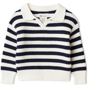 Amazon Essentials x Sofia Grainge Baby Boys' Long-Sleeve Cotton Jumper with Collar, Ivory Navy Polo Stripe, 3-6 Months Amazon Essentials x Sofia Grainge Baby Boys' Long-Sleeve Cotton Jumper with Collar, Ivory Navy Polo Stripe, 3-6 Months