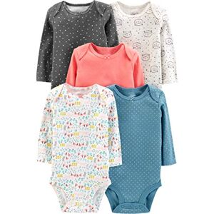 Simple Joys by Carter's Baby Girls' 5-Pack Long-Sleeve Bodysuit, Dots/Floral/Hearts/Owl, Preemie, Dots/Floral/Hearts/Owl, Preemie Simple Joys by Carter's Baby Girls' 5-Pack Long-Sleeve Bodysuit, Dots/Floral/Hearts/Owl, Preemie, Dots/Floral/Hearts/Owl, Preemie