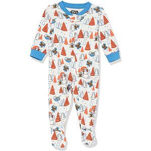 Amazon Essentials Disney Marvel Star Wars Unisex Kids' Snug-Fit Cotton Footed Pyjamas, White Star Wars Mando, 2 Years Amazon Essentials Disney Marvel Star Wars Unisex Kids' Snug-Fit Cotton Footed Pyjamas, White Star Wars Mando, 2 Years