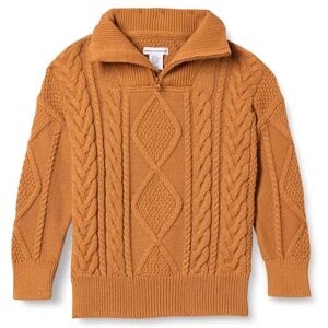 Amazon Essentials Boys' Quarter-Zip, Cable-Knit, Relaxed-fit Jumper, Caramel, 4 Years Amazon Essentials Boys' Quarter-Zip, Cable-Knit, Relaxed-fit Jumper, Caramel, 4 Years