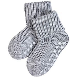 FALKE Unisex Baby Catspads Cotton B HP Thick Grips On Sole 1 Pair Grip socks, Grey (Light Grey 3400), 1-6 months FALKE Unisex Baby Catspads Cotton B HP Thick Grips On Sole 1 Pair Grip socks, Grey (Light Grey 3400), 1-6 months
