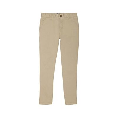 French Toast Boy's Adjustable Waist Stretch Straight Fit Chino Pant, Khaki, 12 French Toast Boy's Adjustable Waist Stretch Straight Fit Chino Pant, Khaki, 12