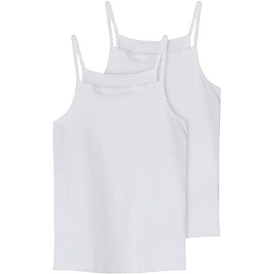 NAME IT Girl's Nkfstrap Top 2P Noos Panties, Bright White, 146/152 NAME IT Girl's Nkfstrap Top 2P Noos Panties, Bright White, 146/152
