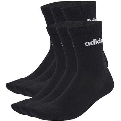 adidas Linear Crew Socks Cushioned Socks 6 Pair Pack adidas Linear Crew Socks Cushioned Socks 6 Pair Pack