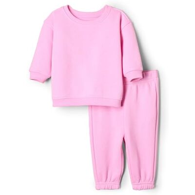 Amazon Essentials x Sofia Grainge Unisex Babies' Sweatshirt and Sweatpant Set, Pink, 3-6 Months Amazon Essentials x Sofia Grainge Unisex Babies' Sweatshirt and Sweatpant Set, Pink, 3-6 Months