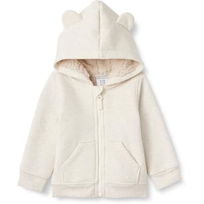 Amazon Essentials Unisex Babies' Sherpa Lined Full Zip Hoodie, Oatmeal Heather, 3-6 Months Amazon Essentials Unisex Babies' Sherpa Lined Full Zip Hoodie, Oatmeal Heather, 3-6 Months