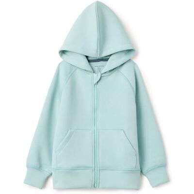 Amazon Essentials Boys' Active Sweat Relaxed-Fit Full Zip Hoodie with Thumb Holes, Light Blue, 6-7 Years Amazon Essentials Boys' Active Sweat Relaxed-Fit Full Zip Hoodie with Thumb Holes, Light Blue, 6-7 Years