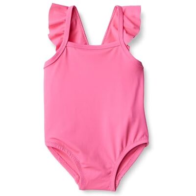 Amazon Essentials Baby Girls' Frill One-Piece Swimsuit, Hot Pink, 12 Months Amazon Essentials Baby Girls' Frill One-Piece Swimsuit, Hot Pink, 12 Months