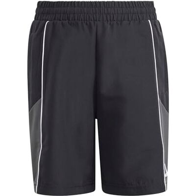 adidas Unisex Kids Color Block Woven Shorts, Black/Grey six/White, 5-6 Years adidas Unisex Kids Color Block Woven Shorts, Black/Grey six/White, 5-6 Years
