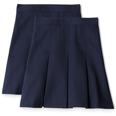Amazon Essentials Girls' Pleated School Uniform Skirt, Pack of 2, Navy, 12-13 Years Amazon Essentials Girls' Pleated School Uniform Skirt, Pack of 2, Navy, 12-13 Years