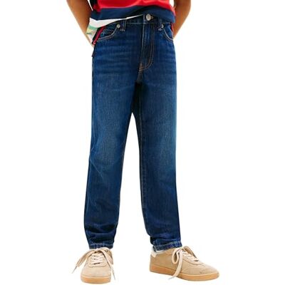 Tommy Hilfiger Boy's Straight Dark Blue Jeans KB0KB10399 Jeans, Denim (Darkused), 16 Years Tommy Hilfiger Boy's Straight Dark Blue Jeans KB0KB10399 Jeans, Denim (Darkused), 16 Years