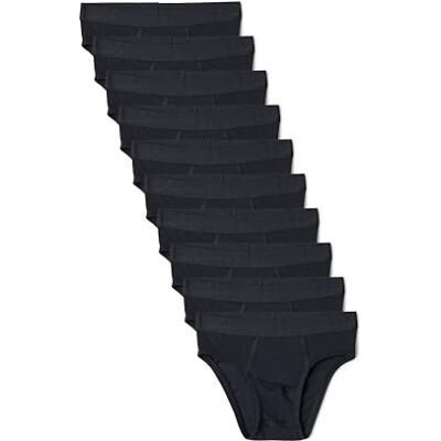 Amazon Essentials Boys' Cotton Jersey Brief Underwear, Pack of 10, Black, 7-8 Years Amazon Essentials Boys' Cotton Jersey Brief Underwear, Pack of 10, Black, 7-8 Years