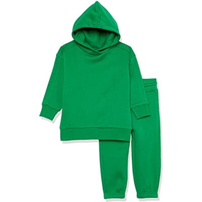Amazon Essentials Unisex Kids' Modern Sweat Set, Pack of 2, Green, 3 Years Amazon Essentials Unisex Kids' Modern Sweat Set, Pack of 2, Green, 3 Years