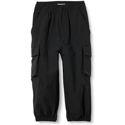 Amazon Essentials Unisex Kids' Cargo Parachute Trousers, Black, 6-7 Years Amazon Essentials Unisex Kids' Cargo Parachute Trousers, Black, 6-7 Years