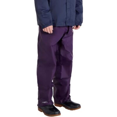 Mountain Warehouse Pakka Kids Waterproof Over Trousers Lightweight & Breathable Rain Pants with Taped Seams for Boys & Girls, Easy to pack with Packaway Bag, For School, Walking Mountain Warehouse Pakka Kids Waterproof Over Trousers Lightweight & Breathable Rain Pants with Taped Seams for Boys & Girls, Easy to pack with Packaway Bag, For School, Walking