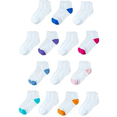 Amazon Essentials Unisex Kids' Cotton Ankle Socks, 14 Pairs, Multicolour, L (8-12 Years) Amazon Essentials Unisex Kids' Cotton Ankle Socks, 14 Pairs, Multicolour, L (8-12 Years)