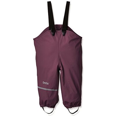 CareTec Girls Overall Pu W. Fleece Rain Trousers, Grape Wine (657), 4 Years UK CareTec Girls Overall Pu W. Fleece Rain Trousers, Grape Wine (657), 4 Years UK
