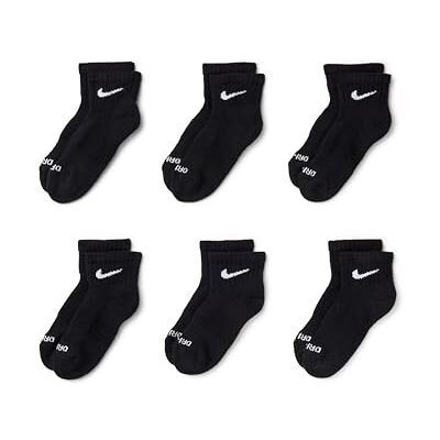 Nike Boy's Kids Un0018 Quarter Socks 6 Pairs Eu 27-35 Nike Boy's Kids Un0018 Quarter Socks 6 Pairs Eu 27-35