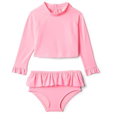 Amazon Essentials x Sofia Grainge Baby Girls' Two-Piece Long-Sleeve Rashguard Set, Bright Pink, 6-9 Months Amazon Essentials x Sofia Grainge Baby Girls' Two-Piece Long-Sleeve Rashguard Set, Bright Pink, 6-9 Months