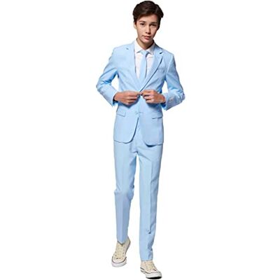 OppoSuits Teen Boys Solid Color Party Suit Prom and Wedding Party Outfit Including Blazer, Pants and Tie OppoSuits Teen Boys Solid Color Party Suit Prom and Wedding Party Outfit Including Blazer, Pants and Tie