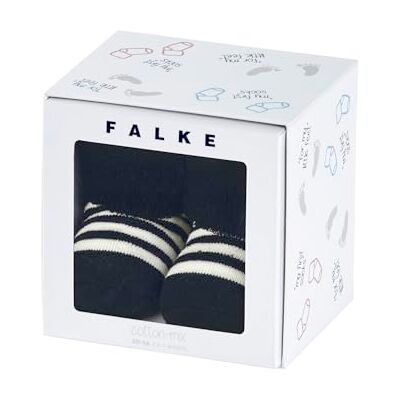 FALKE Unisex Baby Erstlingsringel B So Cotton Plain 1 Pair Socks, Blue Space 6116, 0-1 month FALKE Unisex Baby Erstlingsringel B So Cotton Plain 1 Pair Socks, Blue Space 6116, 0-1 month