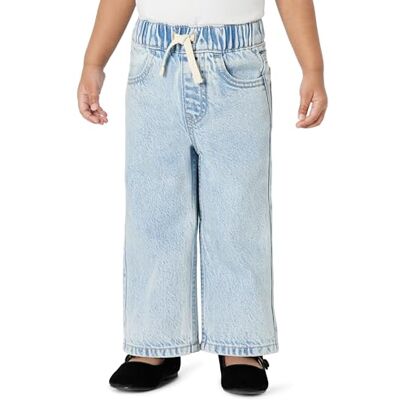 Amazon Essentials Baby Girls' Soft Stretch Relaxed-Fit Wide Leg Denim Jeans, Classic Light Wash, 18 Months Amazon Essentials Baby Girls' Soft Stretch Relaxed-Fit Wide Leg Denim Jeans, Classic Light Wash, 18 Months