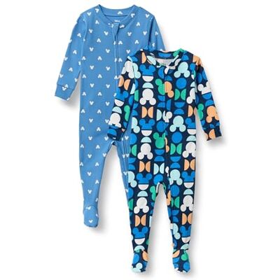 Amazon Essentials Disney Marvel Star Wars Unisex Babies' and Toddlers' Snug-Fit Cotton Footed Pajamas, Multipacks Mickey Oh Boy 24 Months Amazon Essentials Disney Marvel Star Wars Unisex Babies' and Toddlers' Snug-Fit Cotton Footed Pajamas, Multipacks Mickey Oh Boy 24 Months