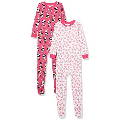 Amazon Essentials Disney Baby Girls' Snug-Fit Cotton Pyjamas, 100% Minnie Footed Sleeper, 12 Months Amazon Essentials Disney Baby Girls' Snug-Fit Cotton Pyjamas, 100% Minnie Footed Sleeper, 12 Months