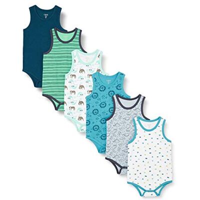 Care+ Body Baby Ärmellos, 6er Pack Ombro Blue (747), 56 Care+ Body Baby Ärmellos, 6er Pack Ombro Blue (747), 56
