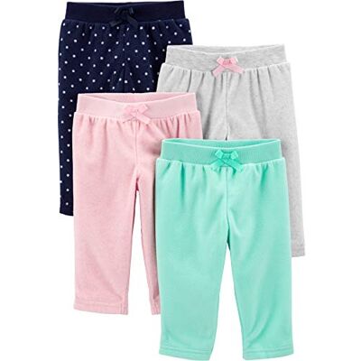 Simple Joys by Carter's Baby Girls' Casual Trousers (Pack of 4), Aqua Green/Light Grey/Light Pink/Navy dots, Preemie Simple Joys by Carter's Baby Girls' Casual Trousers (Pack of 4), Aqua Green/Light Grey/Light Pink/Navy dots, Preemie