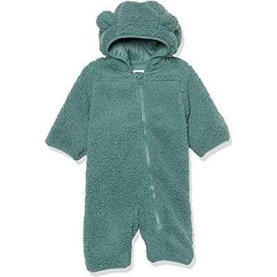 Amazon Essentials Unisex Babies' Sherpa Fleece Bunting Suit, Dark Sage Green, 24 Months Amazon Essentials Unisex Babies' Sherpa Fleece Bunting Suit, Dark Sage Green, 24 Months