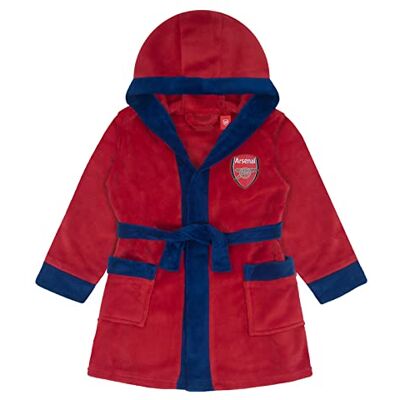 Arsenal FC Baby Dressing Gown Toddler Robe Hooded Fleece Official Gift Arsenal FC Baby Dressing Gown Toddler Robe Hooded Fleece Official Gift