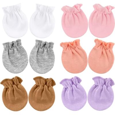 DRESHOW Newborn Baby Mittens Infant Gloves No Scratch Mittens Cotton Gloves for 0-6 Months DRESHOW Newborn Baby Mittens Infant Gloves No Scratch Mittens Cotton Gloves for 0-6 Months