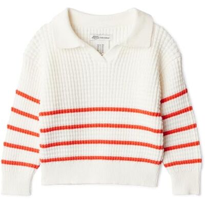 Amazon Essentials x Sofia Grainge Baby Boys' Mummy & Me Cotton Crochet Jumpers & Tank Sets, Ivory Red Placed Thin Stripe, 24 Months Amazon Essentials x Sofia Grainge Baby Boys' Mummy & Me Cotton Crochet Jumpers & Tank Sets, Ivory Red Placed Thin Stripe, 24 Months