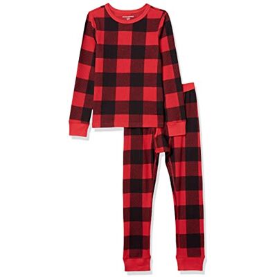 Amazon Essentials Boys' Thermal Long Underwear Set, Red Buffalo Check, 8 Years Amazon Essentials Boys' Thermal Long Underwear Set, Red Buffalo Check, 8 Years