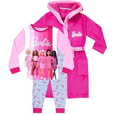 Barbie Girls Dressing Gown And Pyjamas Barbie Girls Dressing Gown And Pyjamas