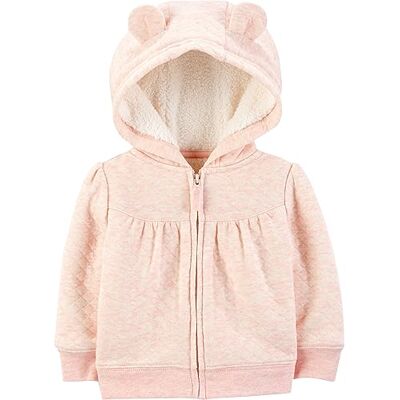 Simple Joys by Carter's Unisex Babies' Hooded Jumper Jacket with Sherpa Lining, Pink, 0-3 Months Simple Joys by Carter's Unisex Babies' Hooded Jumper Jacket with Sherpa Lining, Pink, 0-3 Months