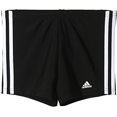 adidas Boys Essence Core 3-Stripes Swim Boxer Black/White, Size 140 adidas Boys Essence Core 3-Stripes Swim Boxer Black/White, Size 140
