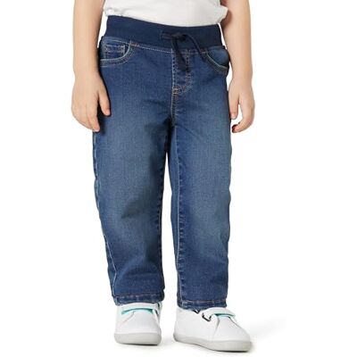 Amazon Essentials Unisex Babies' Soft Stretch Pull-On Jeans for Boys and Girls , Stone Medium Wash, 3-6 Months Amazon Essentials Unisex Babies' Soft Stretch Pull-On Jeans for Boys and Girls , Stone Medium Wash, 3-6 Months