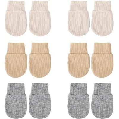 DRESHOW Newborn Baby Mittens Infant Gloves No Scratch Mittens Cotton Gloves for 0-6 Months DRESHOW Newborn Baby Mittens Infant Gloves No Scratch Mittens Cotton Gloves for 0-6 Months