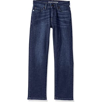 Amazon Essentials Boys' Regular Straight-Fit Jeans, Dark Wash, 11 Years Amazon Essentials Boys' Regular Straight-Fit Jeans, Dark Wash, 11 Years