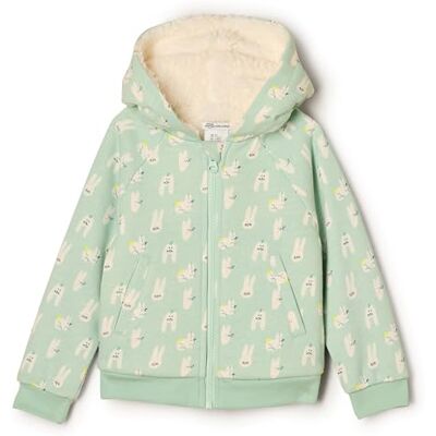 Amazon Essentials x Sofia Grainge Unisex Babies' Zip Hoodie Sweatshirt, Pale Green Rabbits, 6-9 Months Amazon Essentials x Sofia Grainge Unisex Babies' Zip Hoodie Sweatshirt, Pale Green Rabbits, 6-9 Months