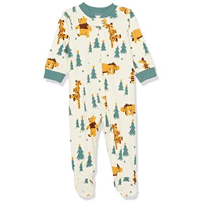 Amazon Essentials Disney Marvel Star Wars Unisex Babies' Snug-Fit Cotton Footed Pyjamas, Pooh Holiday Forest Sleep & Play, Premature Amazon Essentials Disney Marvel Star Wars Unisex Babies' Snug-Fit Cotton Footed Pyjamas, Pooh Holiday Forest Sleep & Play, Premature