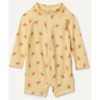 Amazon Essentials Unisex Babies' Long-Sleeve One-Piece Rashguard, Light Yellow Crabs, 6-9 Months Amazon Essentials Unisex Babies' Long-Sleeve One-Piece Rashguard, Light Yellow Crabs, 6-9 Months