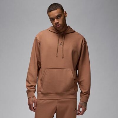 Nike Jordan Dri-FIT Sport Crossover Fleece Hoodie, Archaeo Brown/Black, 12/13 Years Nike Jordan Dri-FIT Sport Crossover Fleece Hoodie, Archaeo Brown/Black, 12/13 Years
