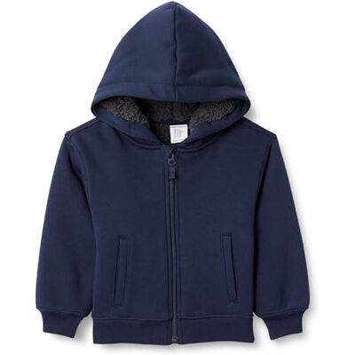 Amazon Essentials Boys' Sherpa Lined Hoodie Sweatshirt, Navy, 5 Years Amazon Essentials Boys' Sherpa Lined Hoodie Sweatshirt, Navy, 5 Years