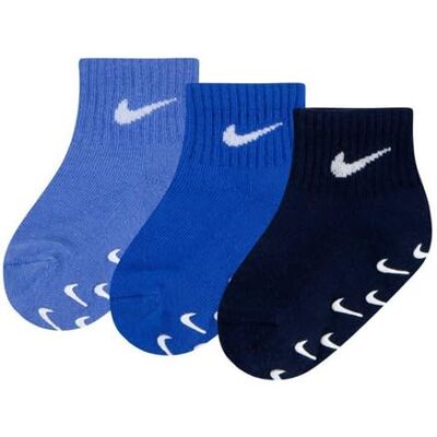 Nike Baby 3Pk Gripper Qtr S Socks, Polar, 12/24 Months Nike Baby 3Pk Gripper Qtr S Socks, Polar, 12/24 Months
